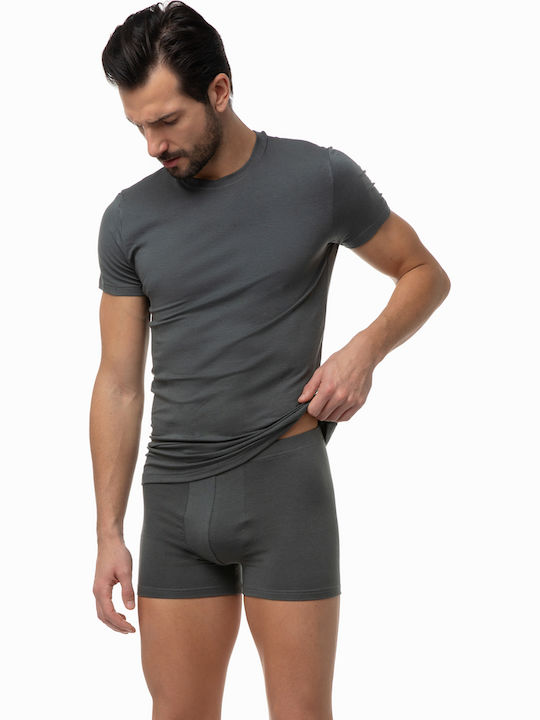 Men's Undershirt Short-sleeved in Gray Color