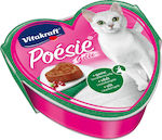 Vitakraft Poesie Gelee Wet Food for Adult Cats in Trays with Deer Grain-Free 85gr