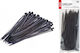 AMiO Plastic Cable Ties 300mm x 3.6mm in Black Colour (100 pcs) (02154)