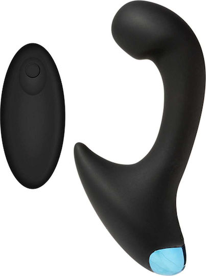 Doc Johnson OptiMALE Vibrating P-Curve Πρωκτικός Δονητής με Δυνατότητα Ασύρματης Λειτουργίας Black 14cm