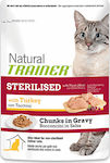 Trainer Sterilised Wet Food for Sterilised Adult Cats for Urinary Health In Pouch with Turkey 1pc 85gr