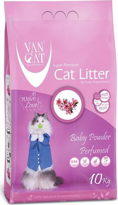 Van Cat Perfumed Clumping Odour Control Cat Litter Baby Powder 10kg