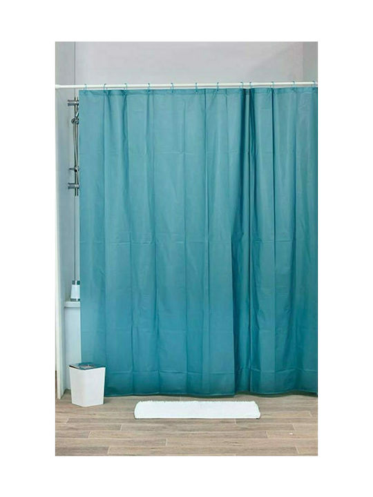 Aria Trade Blue Peacock Shower Curtain 180x200cm Blue