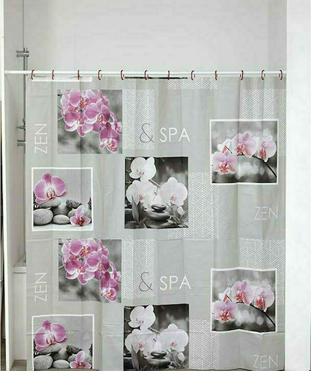 Floral Κουρτίνα Μπάνιου 180x180 cm 1100L53