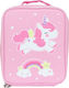 A Little Lovely Company School Insulated Kids' Lunch Handbag Pink Unicorns 24x9x29cm