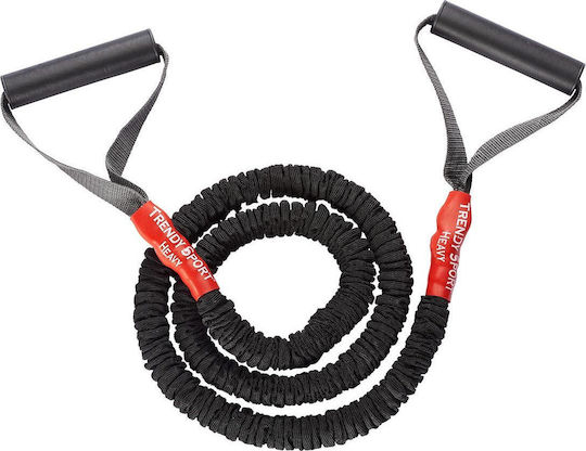 Trendy Sport Power Sleeve Resistance Band Gymtube Hard with Handles Black 1.4m