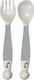 Bo Jungle Baby Set with Fork Flexible made of P...