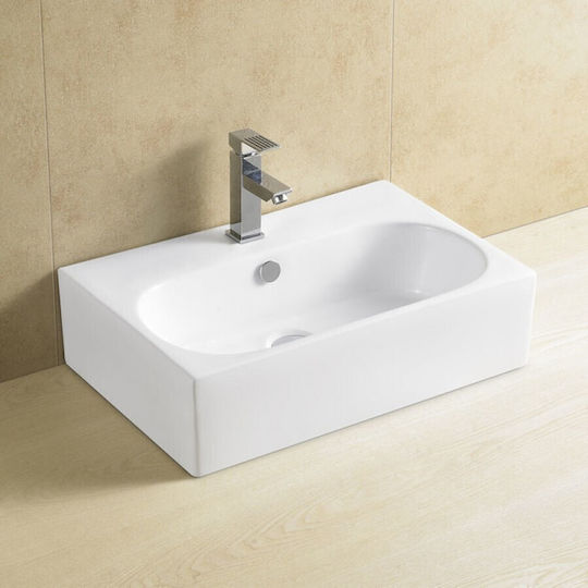 Ceramita F174A Aufgesetztes Waschbecken Porzellan 58x39x15cm Weiß