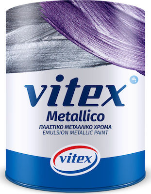 Vitex Metallico Plastic Paint for Interior and Exterior Use 500 Pandora Silver 700ml