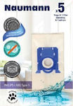 Naumann S-Bag Vacuum Cleaner Bags 5pcs Compatible with AEG / Philips Vacuum Cleaners