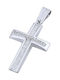 White gold women's cross K9, T04219