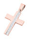 9K Rose gold women's cross, T04819