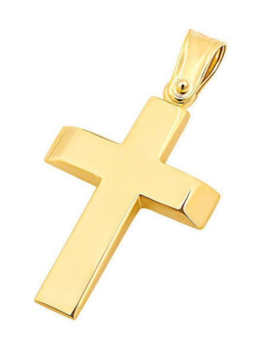 9K Gold männliches Kreuz, T00719