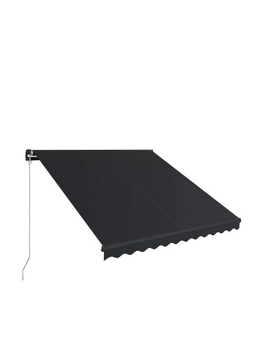 vidaXL Terrace Wall Tent Ανθρακί 3x2.5cm