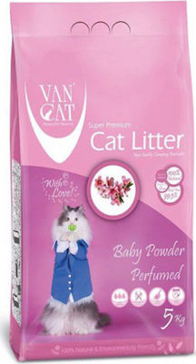 Van Cat Perfumed Clumping Odour Control Cat Litter Baby Powder 5kg