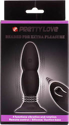Pretty Love Beaded For Extra Pleasure Plug Анална тапа с вибрация Black 7см