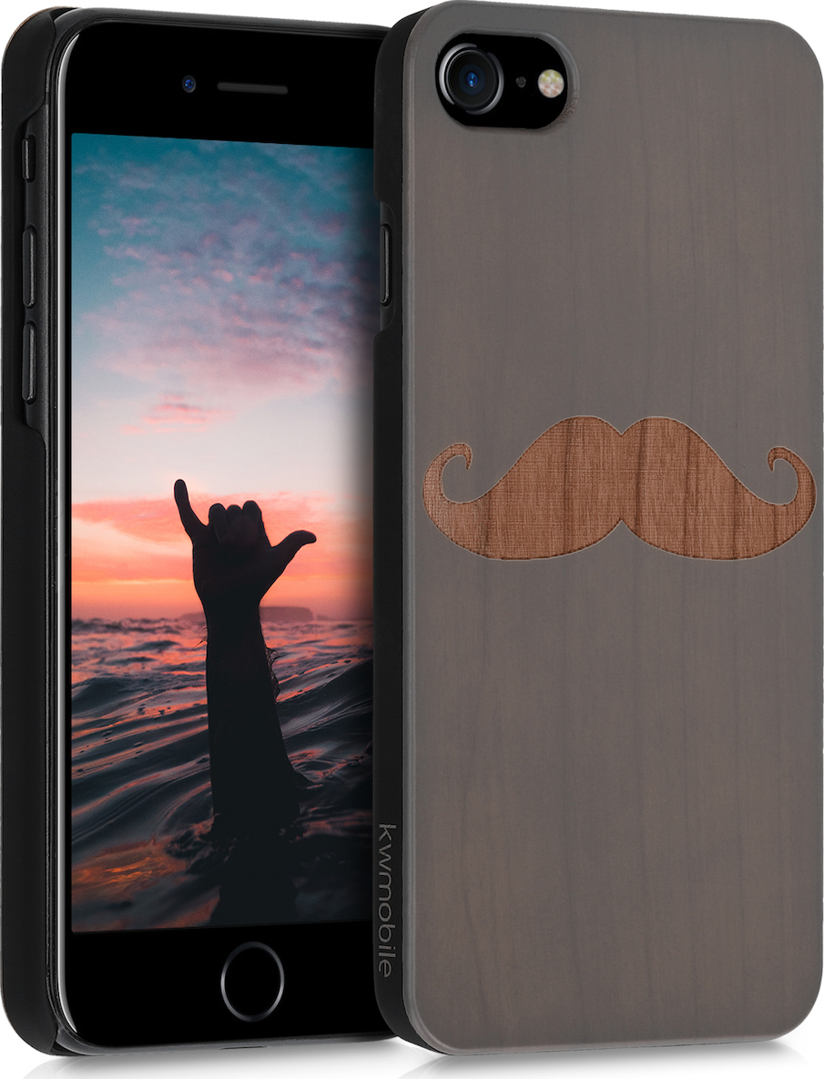 KWmobile Wood Mustache Back Cover (iPhone SE 2020/8/7) Skroutz.gr