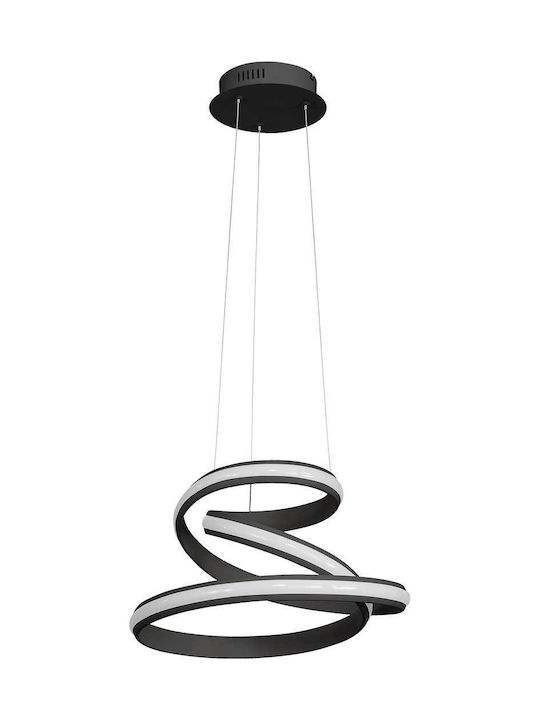 Wofi Tess Μοντέρνο Κρεμαστό Φωτιστικό με Ενσωματωμένο LED σε Μαύρο Χρώμα