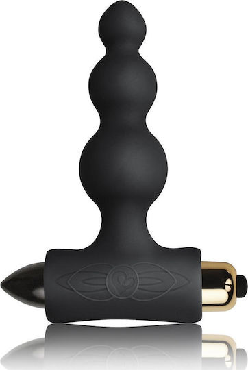 Rocks Off Petite Sensations Bubbles Anal Plug with Vibration Black 7cm