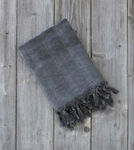 Nima Argos Beach Towel Pareo Black with Fringes 150x95cm.