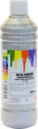 Colorfix Ready Mix Τέμπερα Ζωγραφικής Mettalic Silver σε Μπουκάλι 500ml