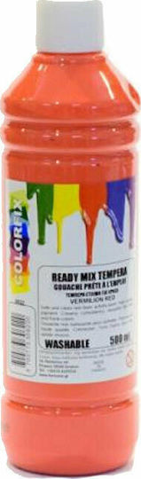 Colorfix Ready Mix Tempera Farben Vermillion Red in Flasche 500ml 1Stück