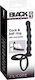 You2Toys Black Velvets Cock & Ball Ring Δαχτυλίδι Πέους Σιλικόνης με Πρωκτική Σφήνα Black 05335560000