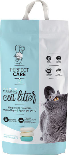 Perfect Care Premium Clumping Bentonite Cat Litter with Scent Baby Powder 5kg