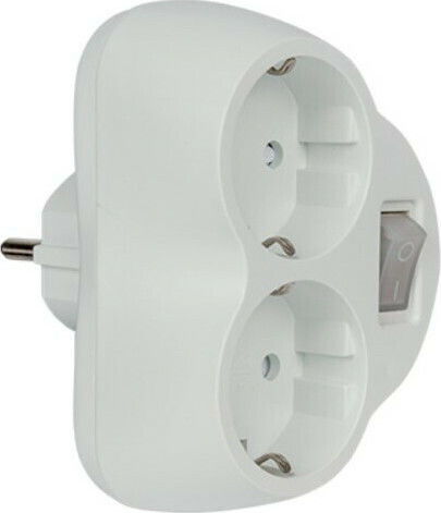 Elmark T-Shaped Wall Plug 2 Positions with Switch