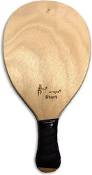 "το αγόρι" Start Beach Racket Beige 400gr with Straight Handle Black