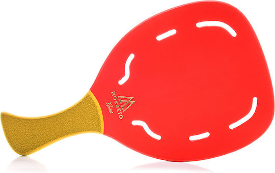 My Morseto Ρακέτα Παραλίας Κόκκινη 380gr με Λοξή Λαβή Κίτρινη