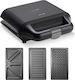 Concept SV3050 Sandwichmaker mit Abnehmbaren Platten für 2 Sandwiches 700W Schwarz