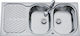 Macart Suter EC D-200 Ένθετος Νεροχύτης Inox Σαγρέ Μ115xΠ50cm Ασημί