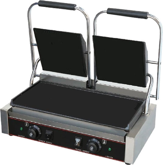 Karamco HEG-813EB Commercial Double Sandwich Maker with Flat Top and Flat Bottom 4400W