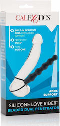 Calexotics Silicone Love Rider Beaded Dual Penetrator με Dildo 14cm σε Μαύρο Χρώμα