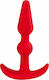 Nanma Smiling Butt Plug Silicone Анална тапа Червен 10см