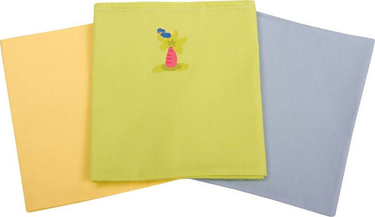 Mother Baby Jungle Swaddle Wraps Multicolour 90x90cm. 3pcs