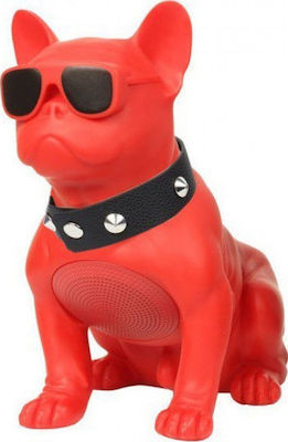 H-M10 Bulldog Head Rotatable Bluetooth Speaker 5W with Battery Life up to 6 hours Red