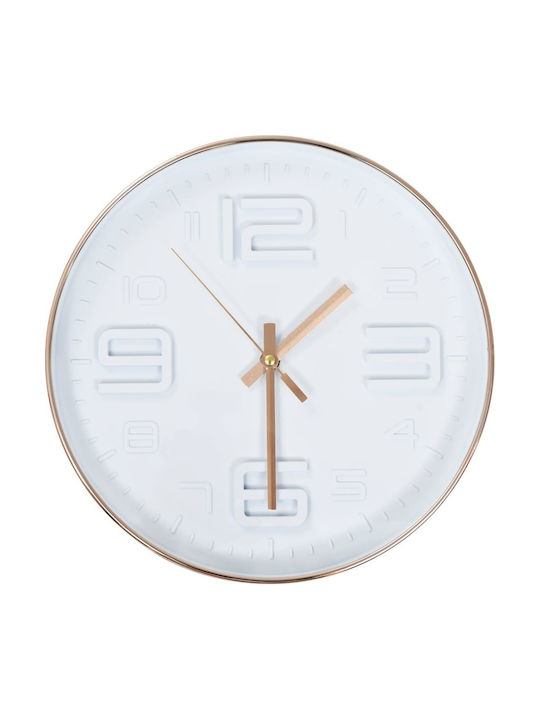 vidaXL Wall Clock Plastic Copper Ø30cm