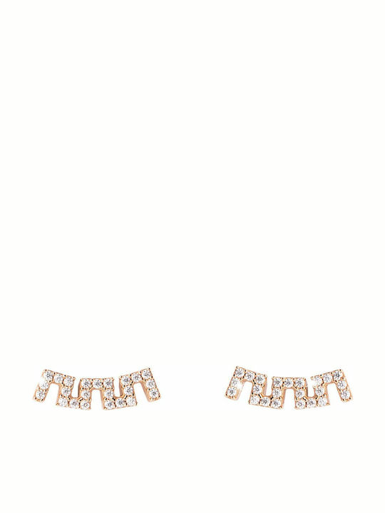 Rebecca Dubai Earrings made of Silver Gold Plated with Stones