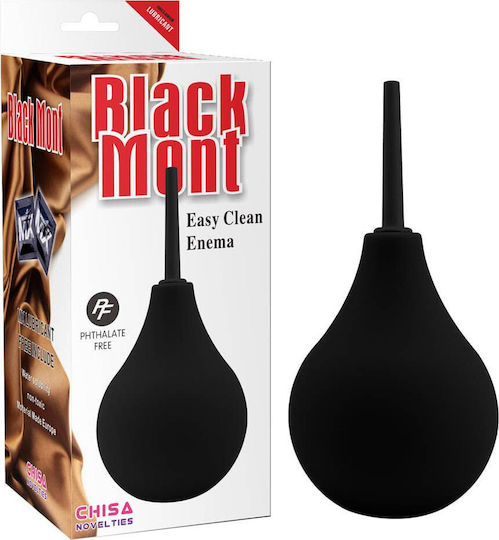 Chisa Novelties Black Mont Easy Clean Enema Πρωκτικό Ντους Small Black 17cm