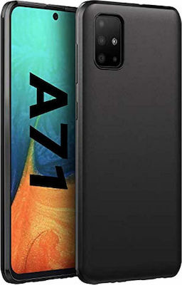 Matt Silicone Back Cover Black (Galaxy A71)