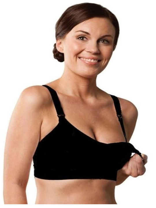 Carriwell Padded Maternity & Nursing Sports Bra with Clips Black