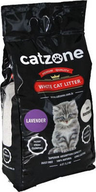 Catzone White Cat Litter Άμμος Γάτας Λεβάντα Clumping 5kg