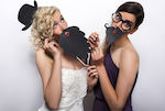 Papier Photobooth Requisiten "Gentleman" Schwarz 4pcs.