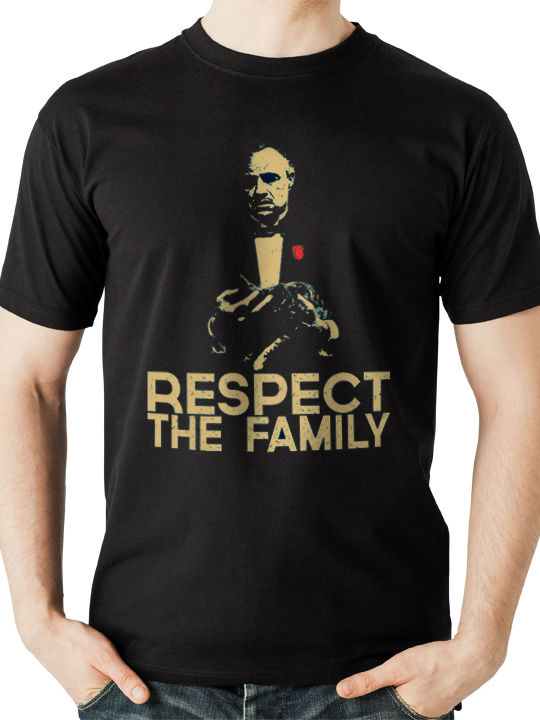 TRICOU RESPECT FAMILIE NEGRU