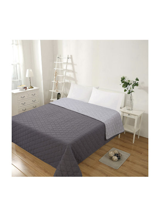 Adam Home Ultrasonic Κουβερλί Μονό Microfiber Grey 160x240cm