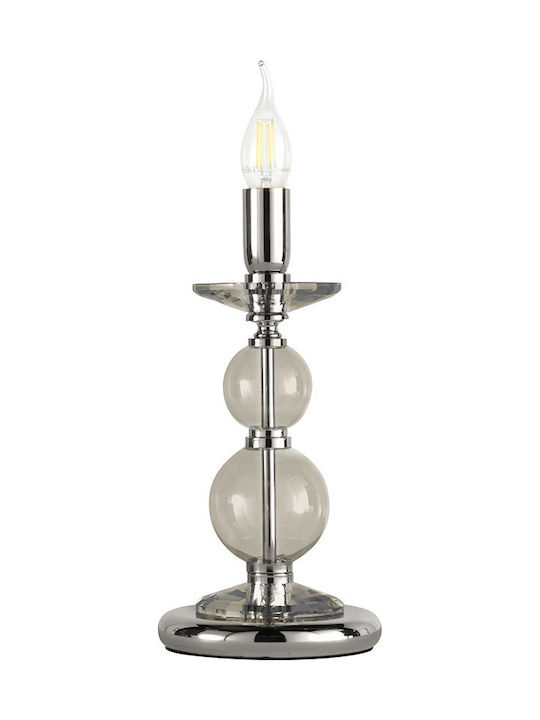 Ondaluce Tisch Dekorative Lampe mit Fassung für Lampe E14 Silber