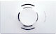 Elmark Lecce Χωνευτός Διακόπτης Dimmer με Πλαίσιο LED Περιστροφικός σε Λευκό Χρώμα
