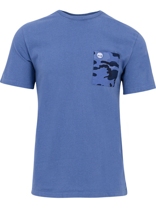 Timberland T-shirt Bărbătesc cu Mânecă Scurtă Albastru